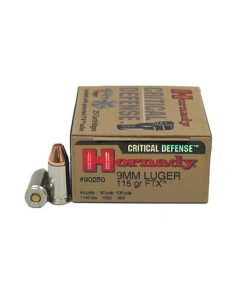 opplanet hornady ammo 9mm luger 115gr ftx cd 25 90250 1